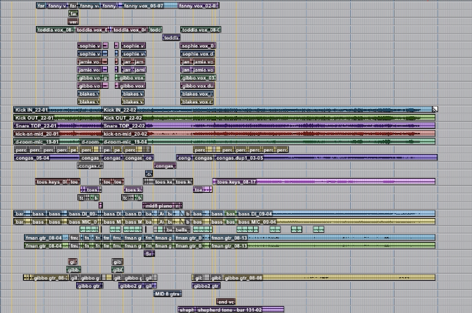 Partial stems Otari MTR90 VU meters